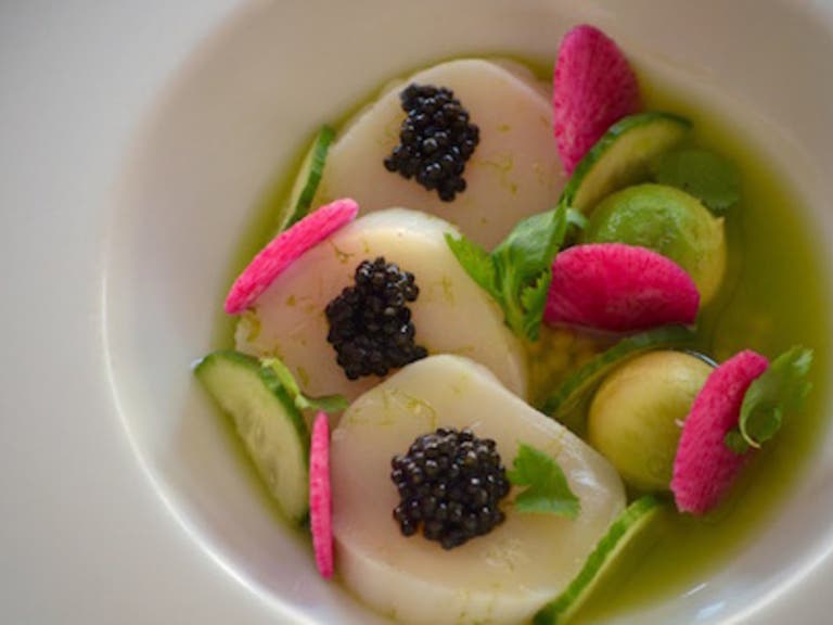 Scallop at Petrossian West Hollywood Restaurant & Boutique