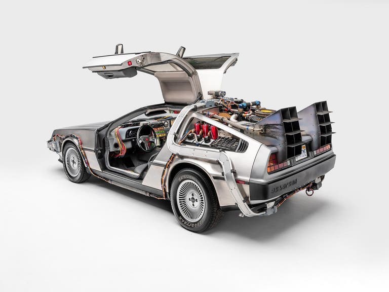 DeLorean Time Machine from Back to the Future (1985), Back to the Future II (1989), and Back to the Future III (1990) | Photo: Petersen Automotive Museum