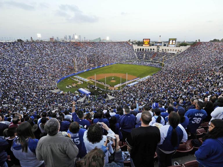 LA Coliseum Dodgers 50th Anniversary Exhibition Game in 2008