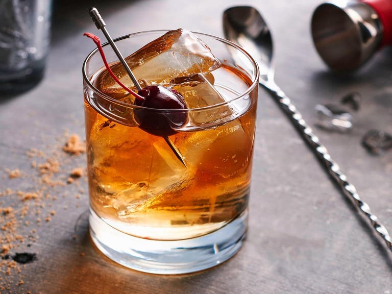 Black Cherry Old Fashioned at Bistro in the Courtyard by Marriott Century City/Beverly Hills