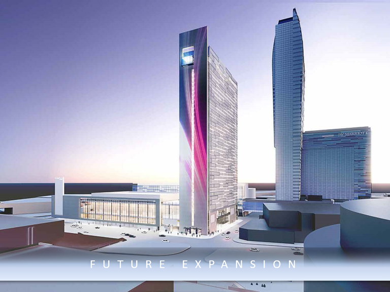 A rendering of the expansion of the JW Marriott LA LIVE hotel