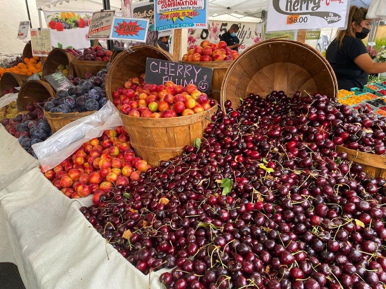 Cherries at Larchmont Village Farmers' Market
