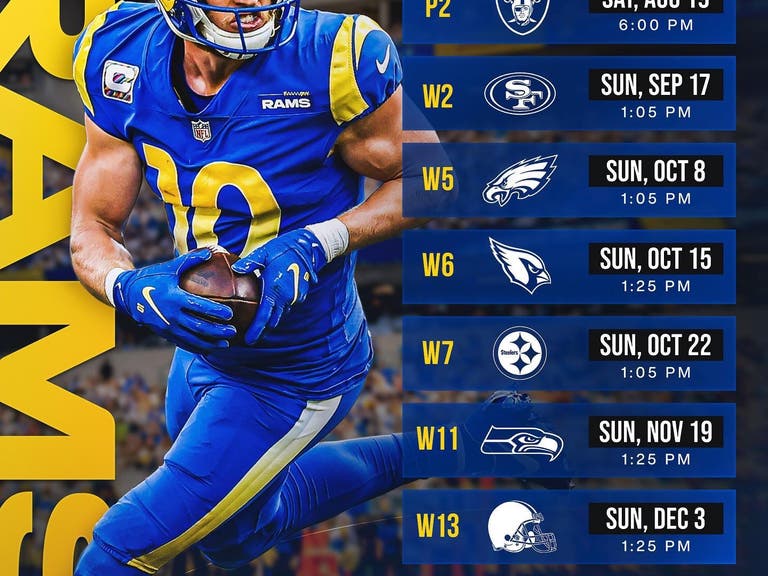 Los Angeles Rams 2023 Home Schedule