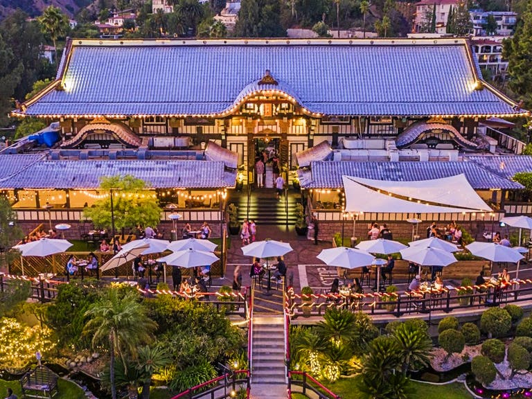 Aerial view of Yamashiro in Hollywood