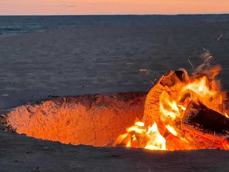 Bonfire at Dockweiler State Beach