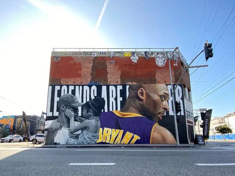 Kobe Bryant “Legends Are Forever” mural by Royyal Dog at The Container Yard