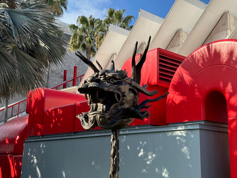 Dragon from Ai Weiwei's "Circle of Animals/Zodiac Heads" at LACMA