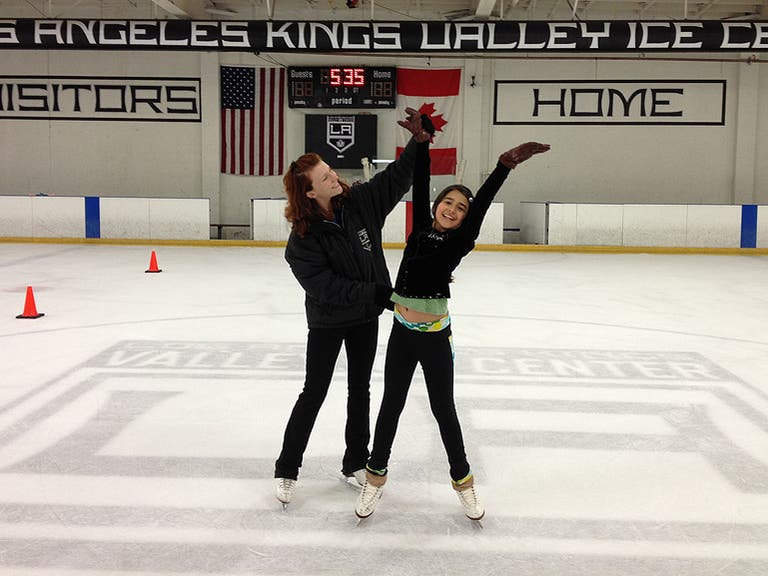 Skating lesson at LA Kings Valley Ice Center