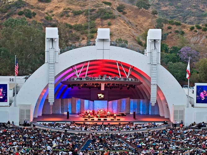 la event venues - aerial view of Hollywood Bowl stage